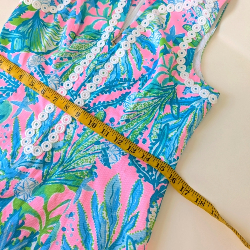 Lilly Pulitzer Delia Stretch Shift Dress Hip Nautic 6 - Picture 8 of 15